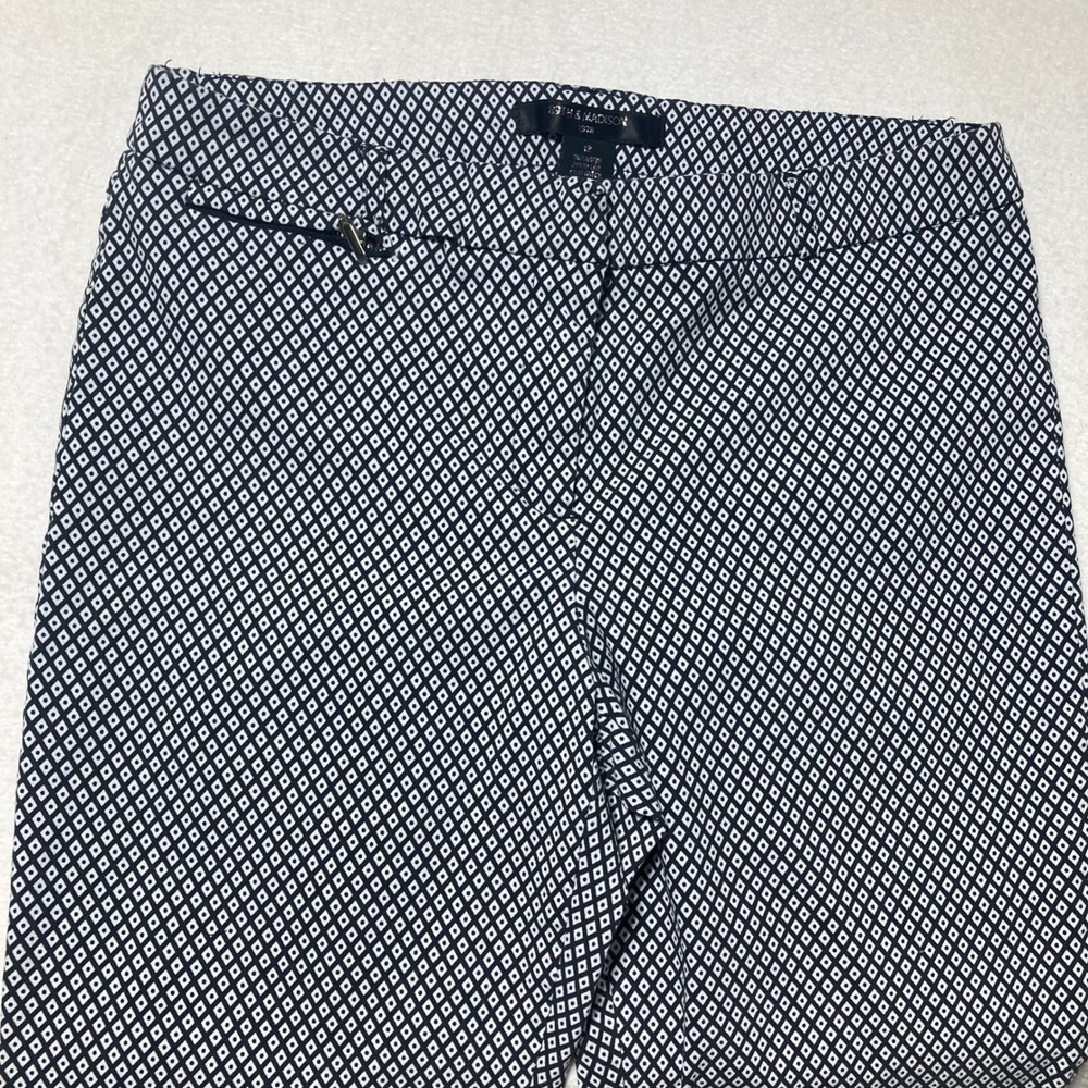 Beth & Madison Black & White Diamond Print Career Pants Size 12 - Picture 5 of 12